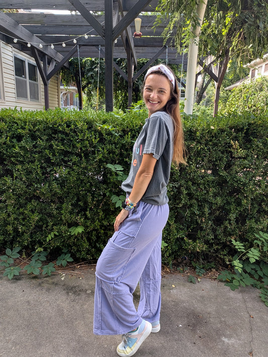 Dusty Purple Live-In Cargo Pants