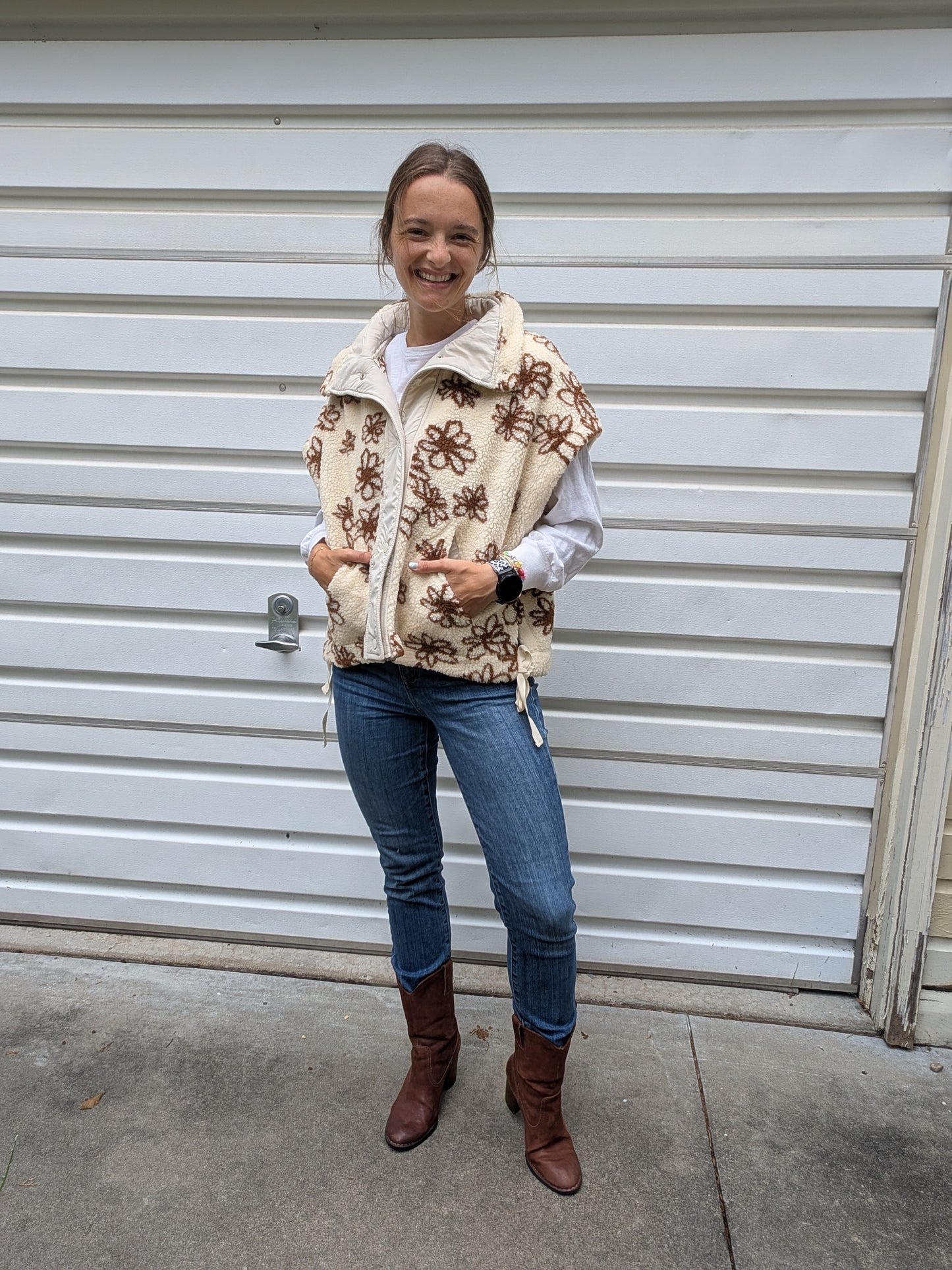 Flower Power Sherpa Vest