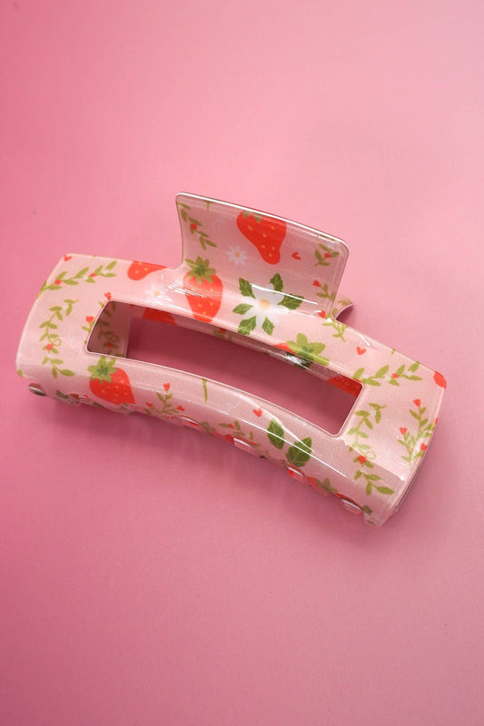 Strawberry Cottagecore Hair Claw Clip