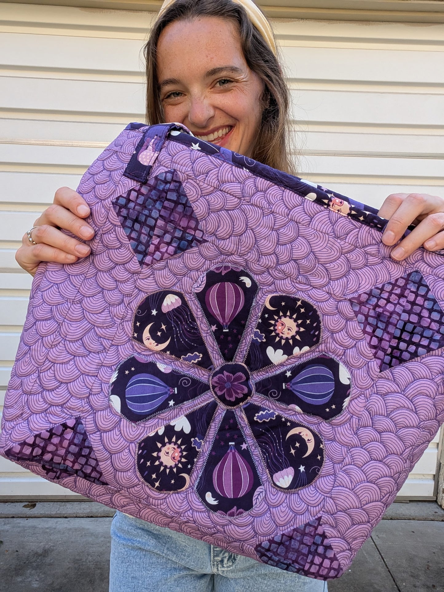 The Deep Sea Dreamer Hand-Quilted Tote Large