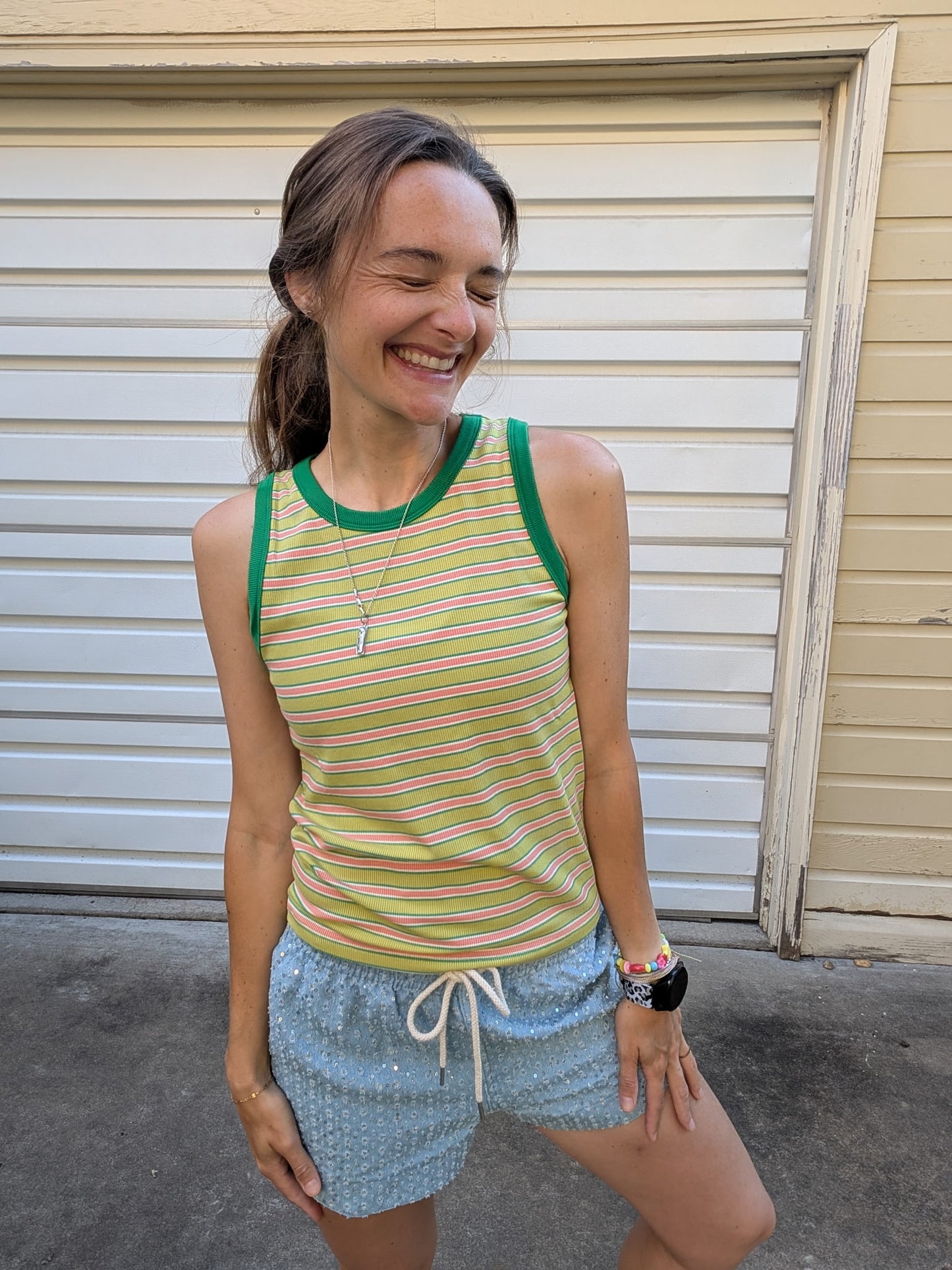 The Happy Hour Striped Tank