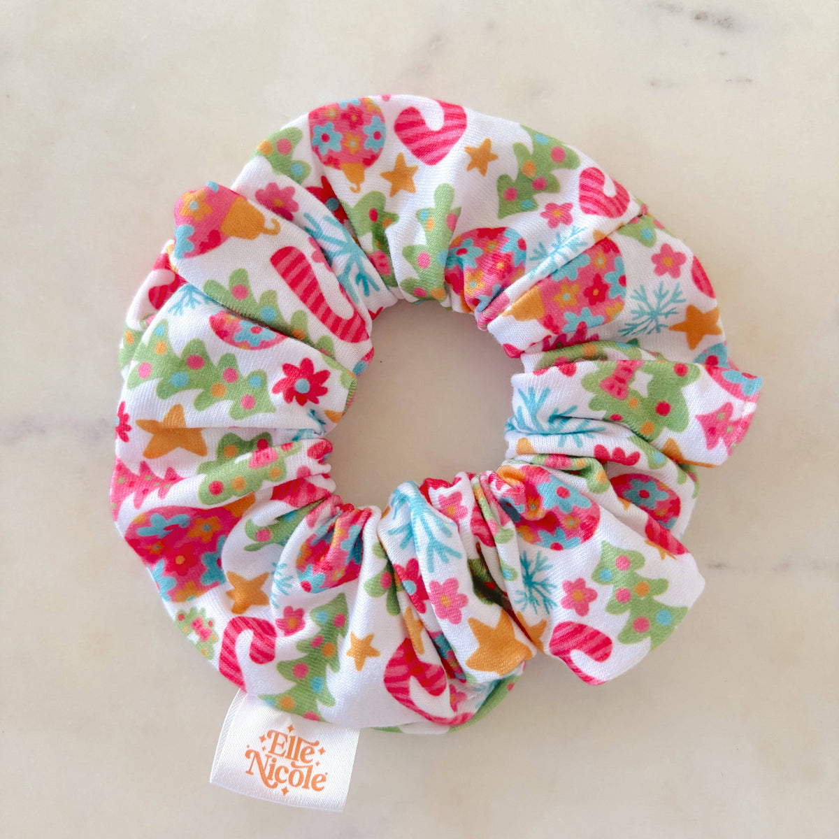 Pastel Christmas Magic Scrunchie