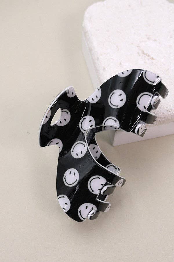 Smiley Wishbone Hair Claw Clip