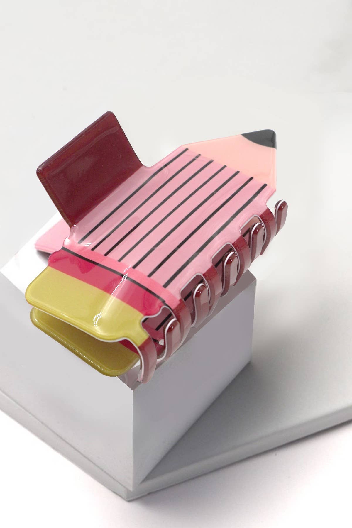 Pink Pencil Claw Clip