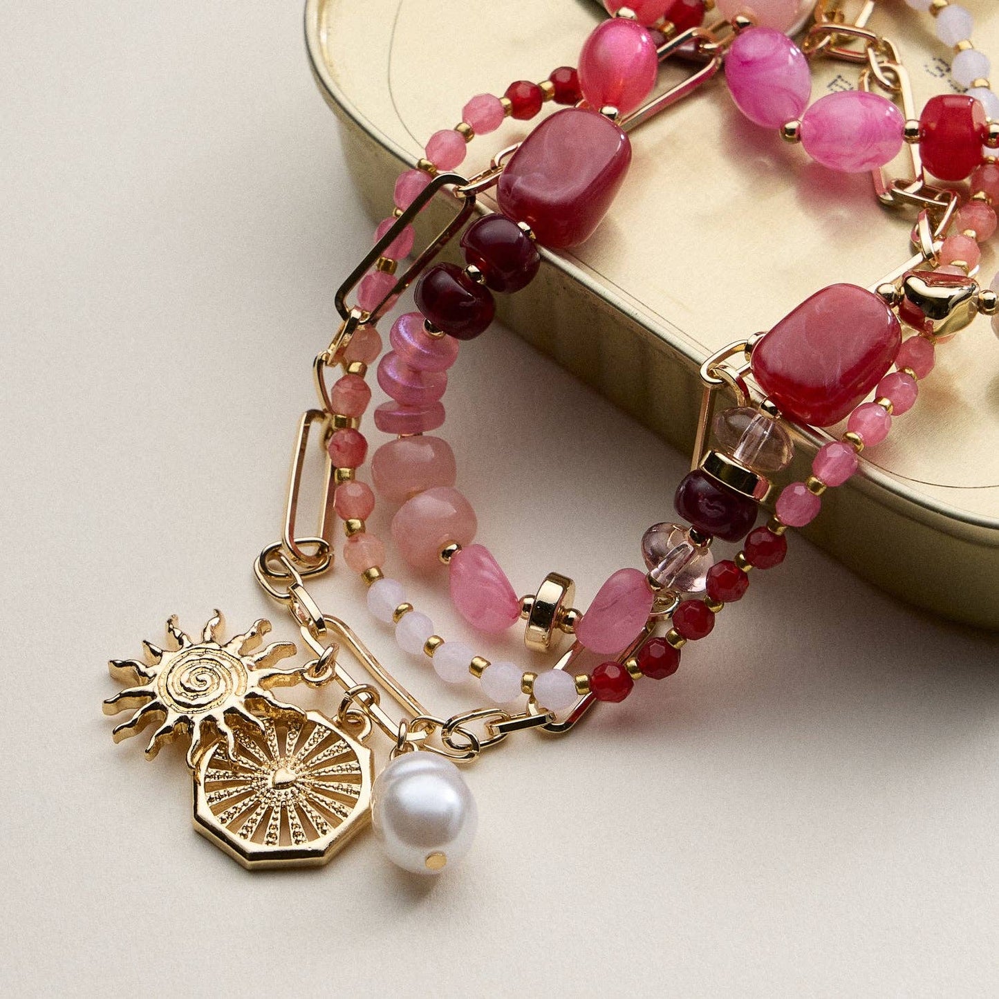 The Radiant Layered Charm Necklace - RESTOCK
