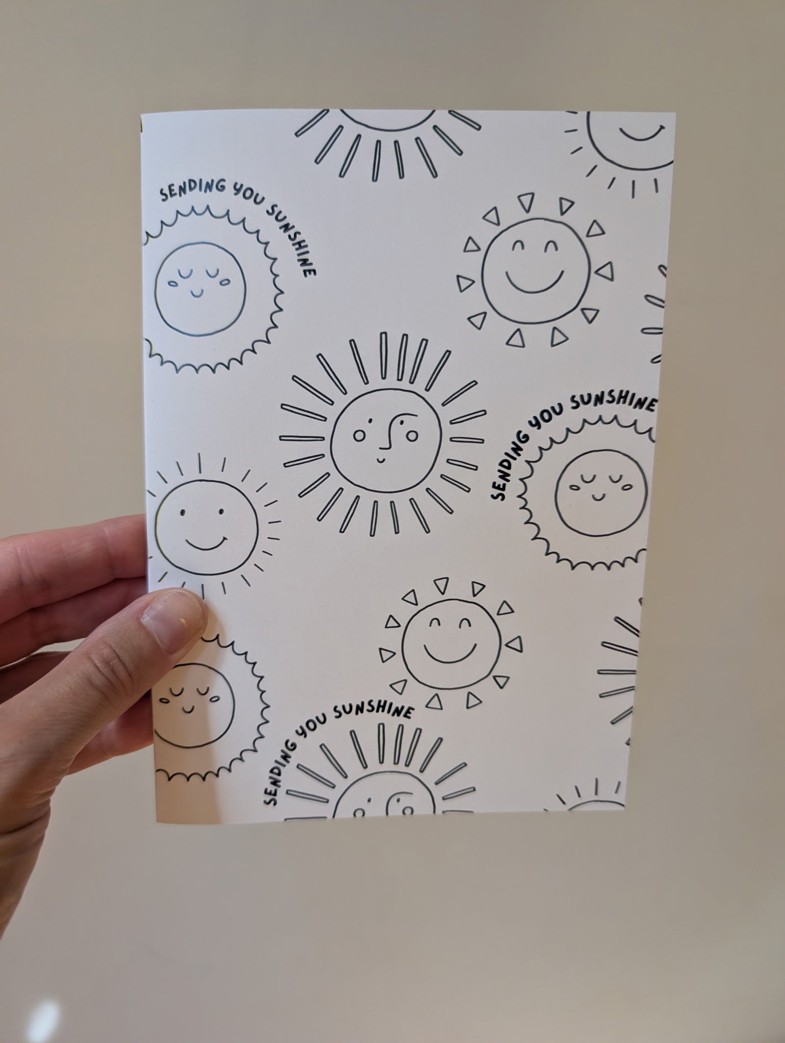 "Sending You Sunshine" Doodles Card