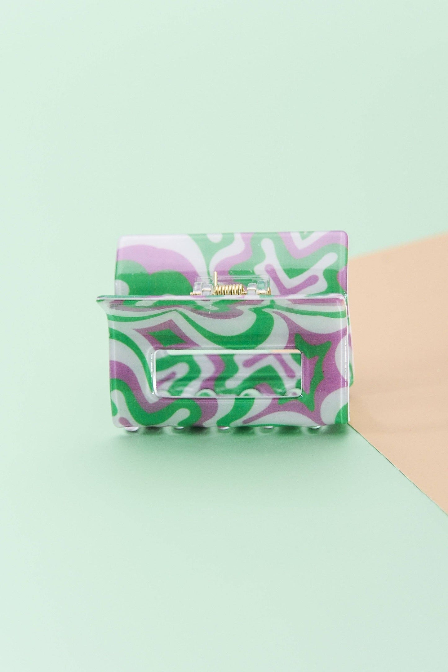 The Groovy Swirl Square Claw Clip