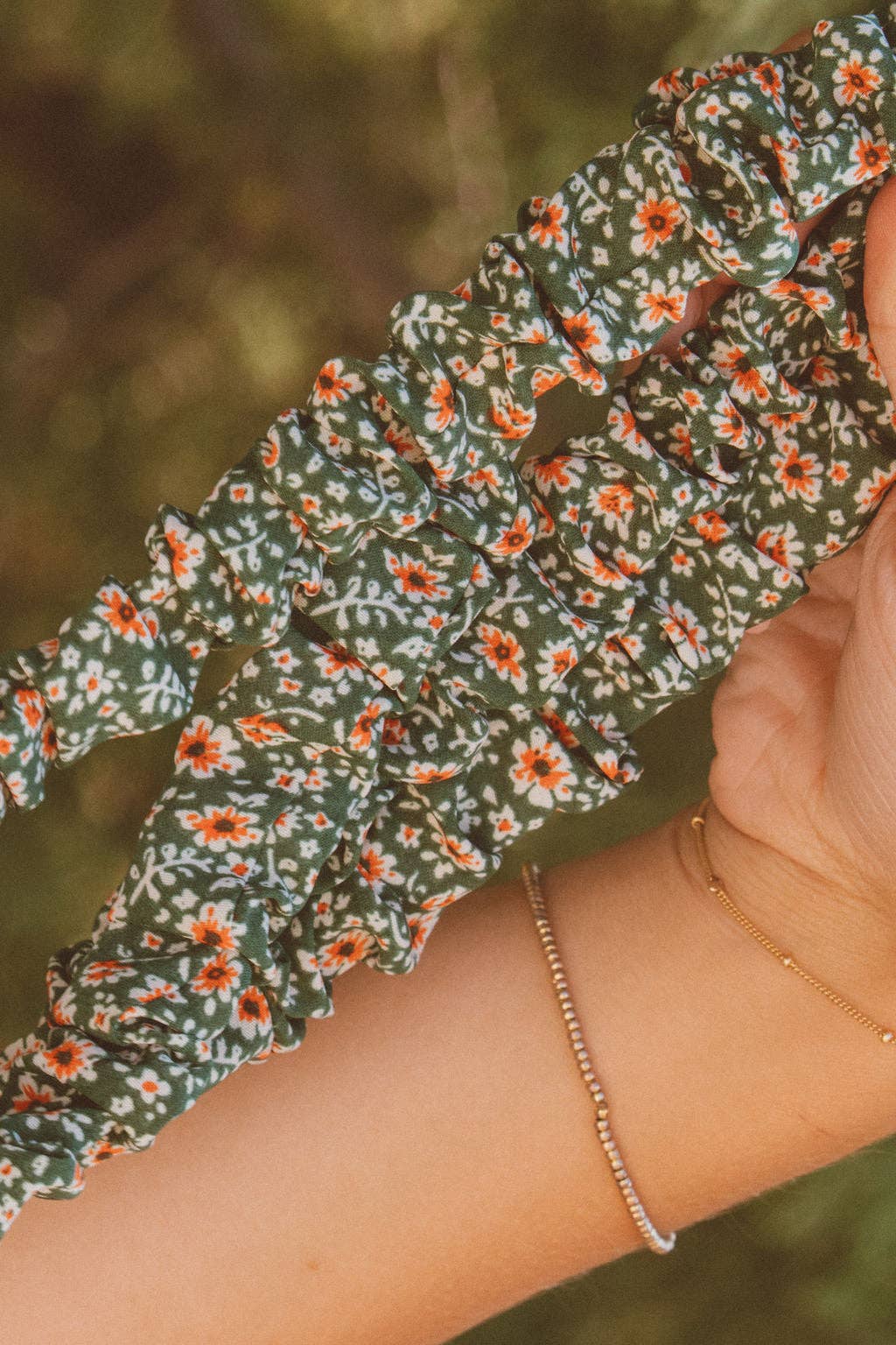 Green Floral Lanyard - RESTOCK
