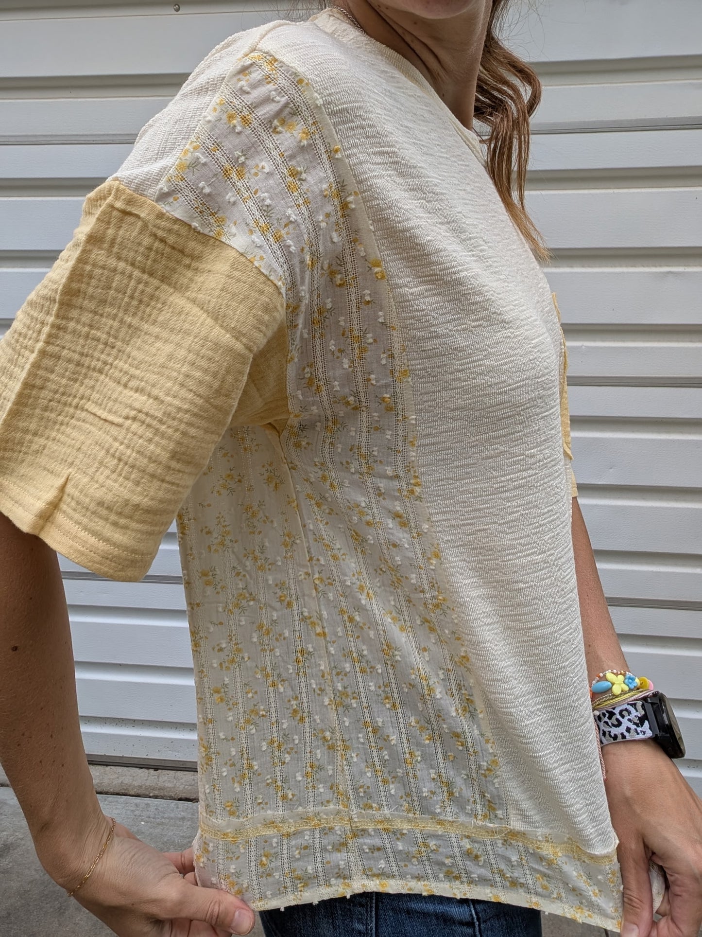 Sun-Drenched Mixed Media Tee