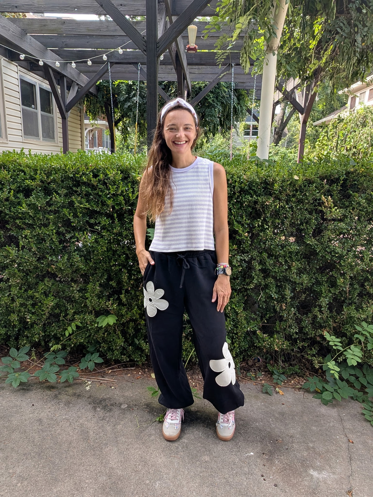 Daisy Daze Black Joggers