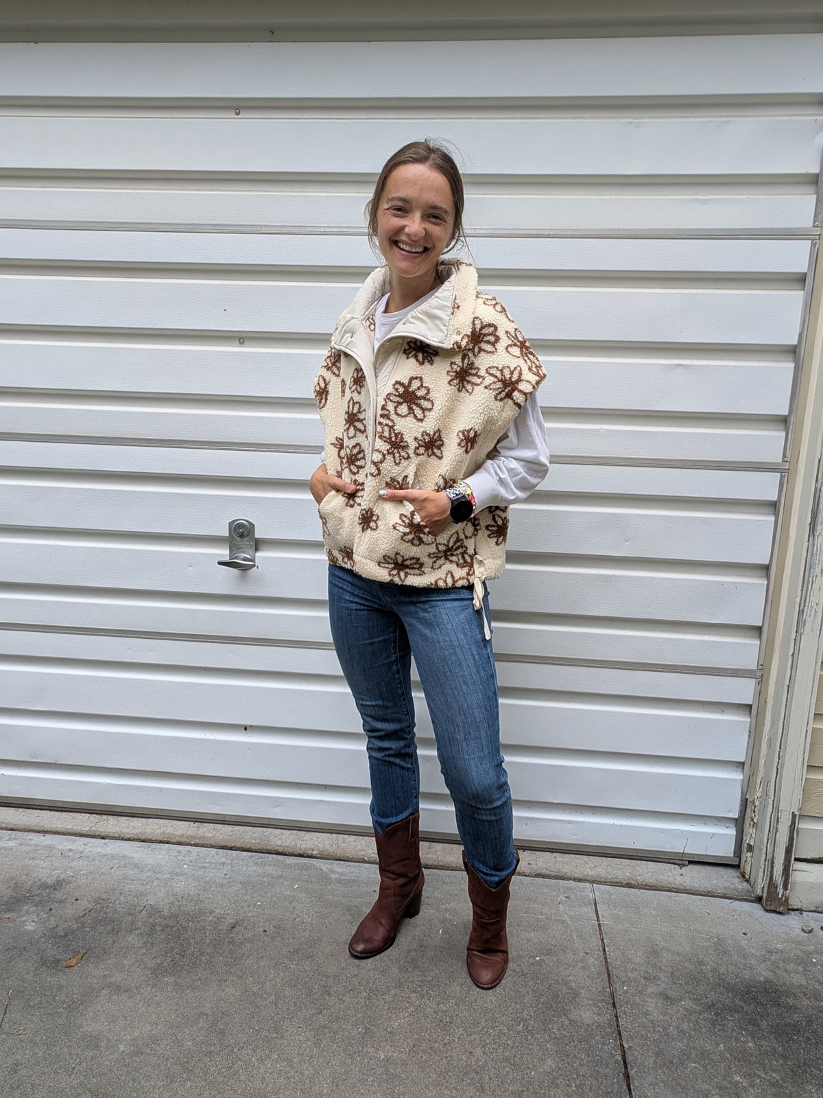 Flower Power Sherpa Vest
