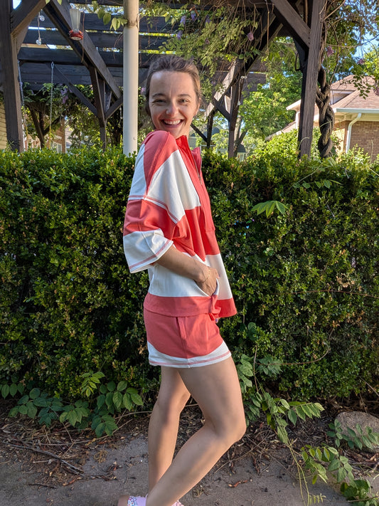 The Coral Coast Varsity Zip Set
