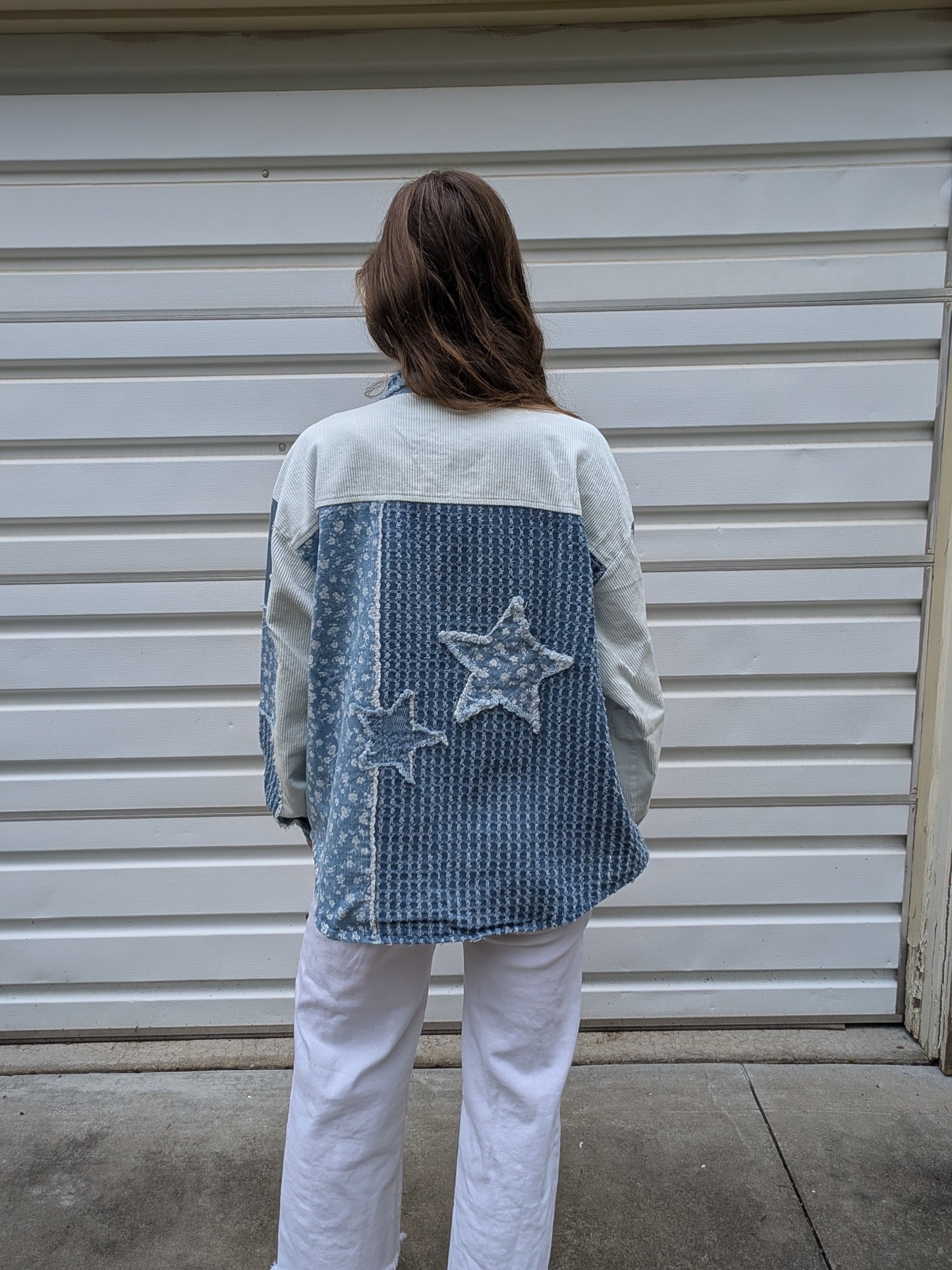 The Willow Patchwork Floral Shacket