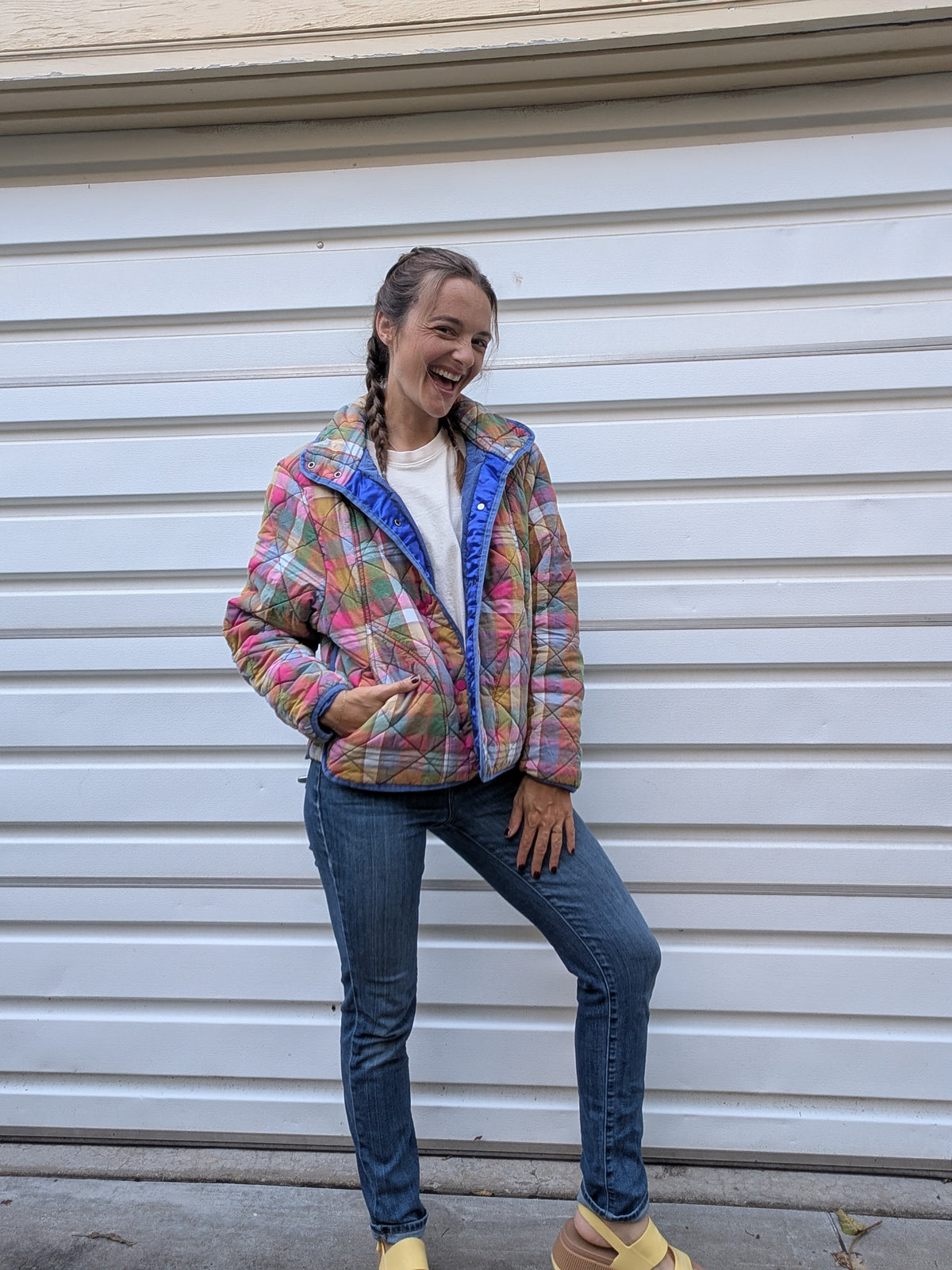 Katie's Confetti Plaid Quilted Jacket