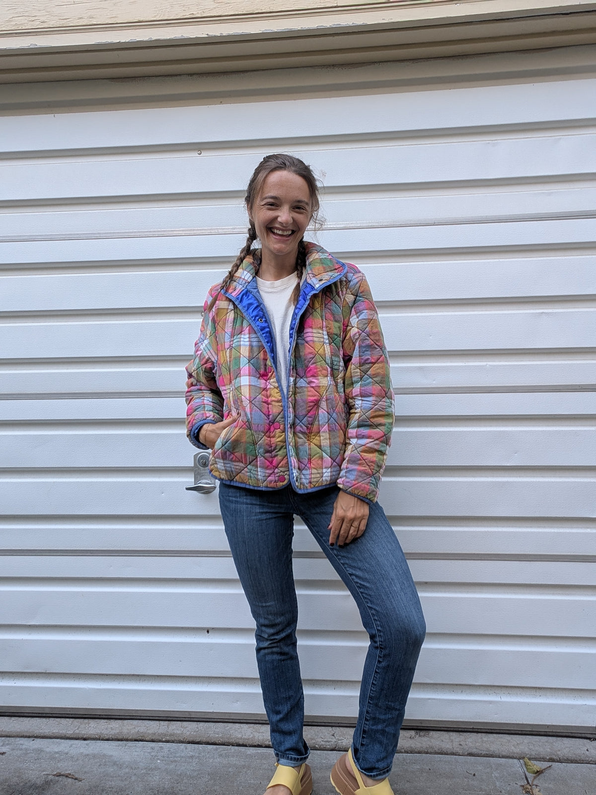 Katie's Confetti Plaid Quilted Jacket