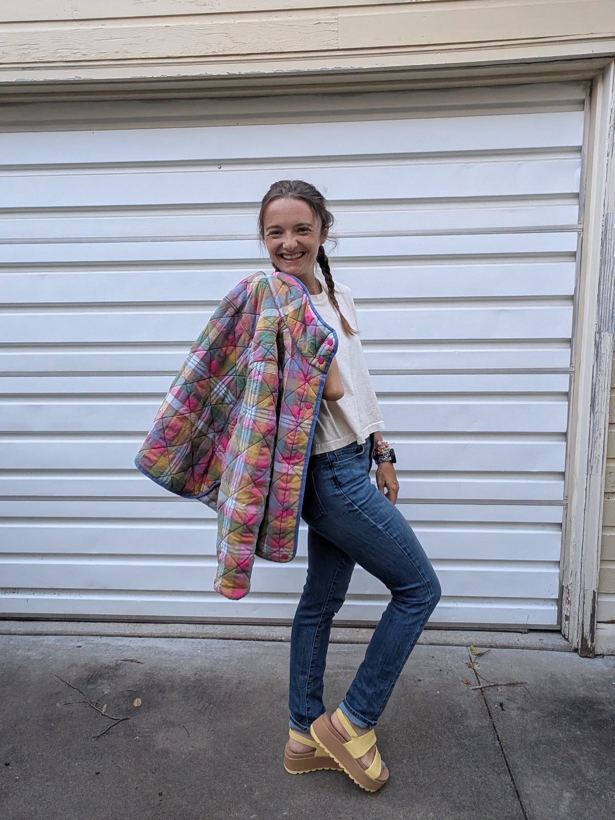 Katie's Confetti Plaid Quilted Jacket