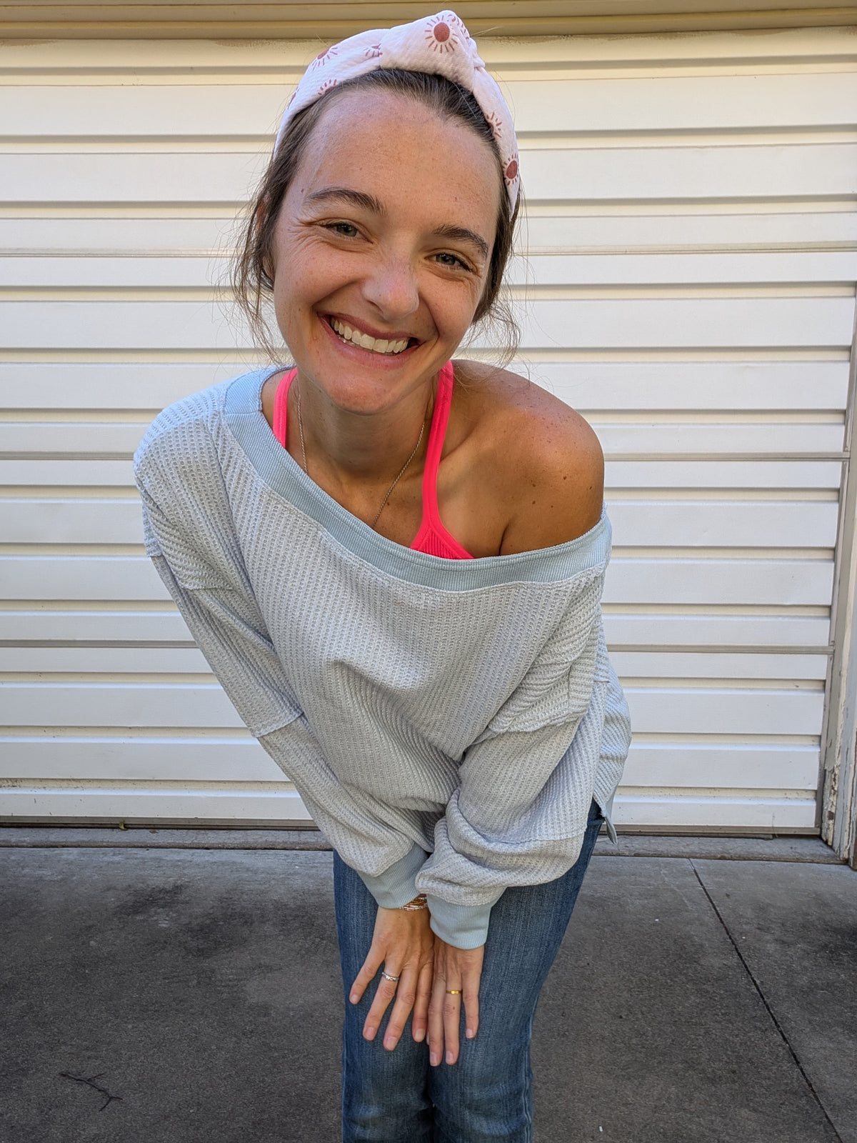 Periwinkle Breeze Waffle Knit Pullover