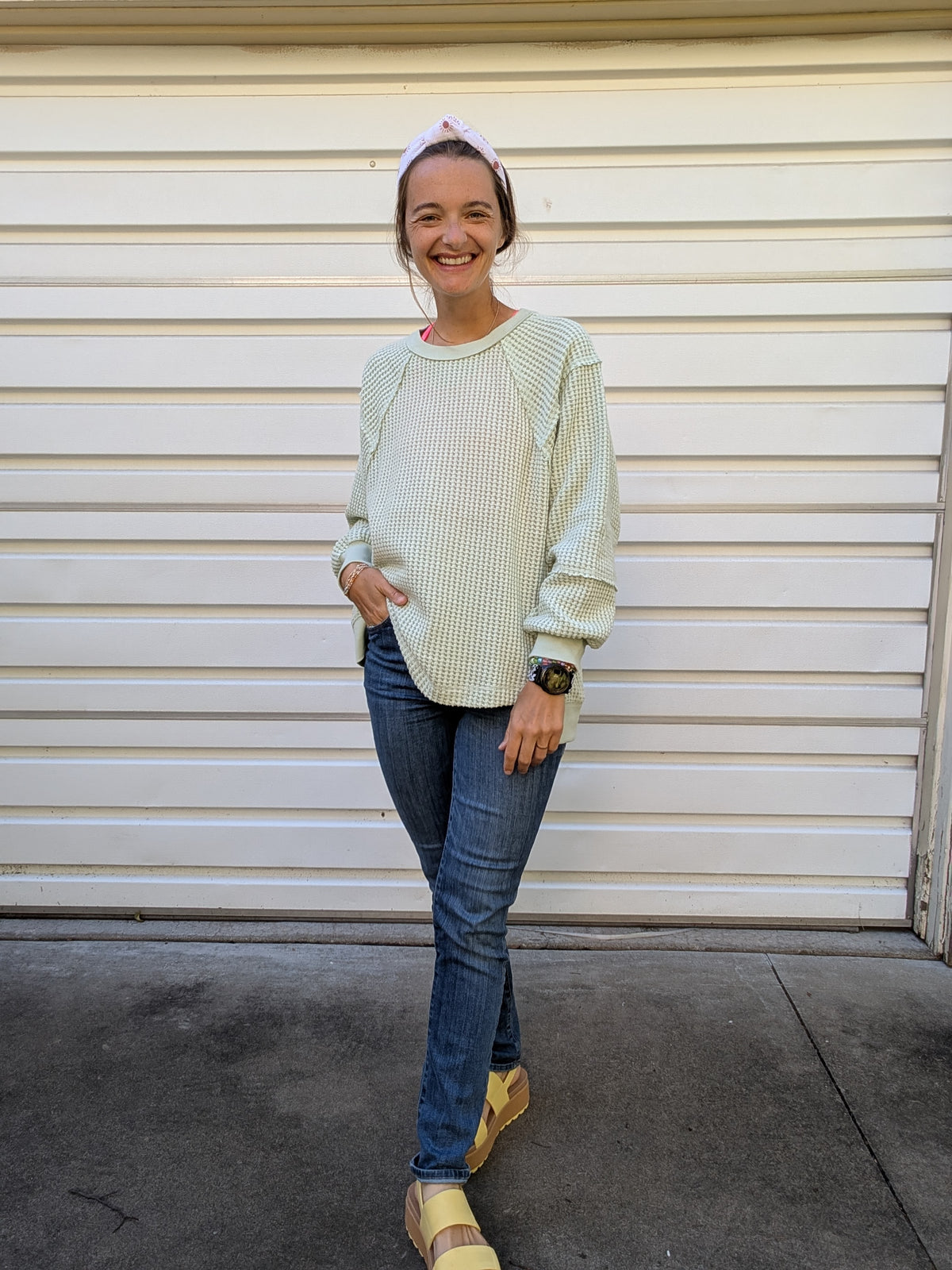 Sage & Sunday Waffle Knit Pullover