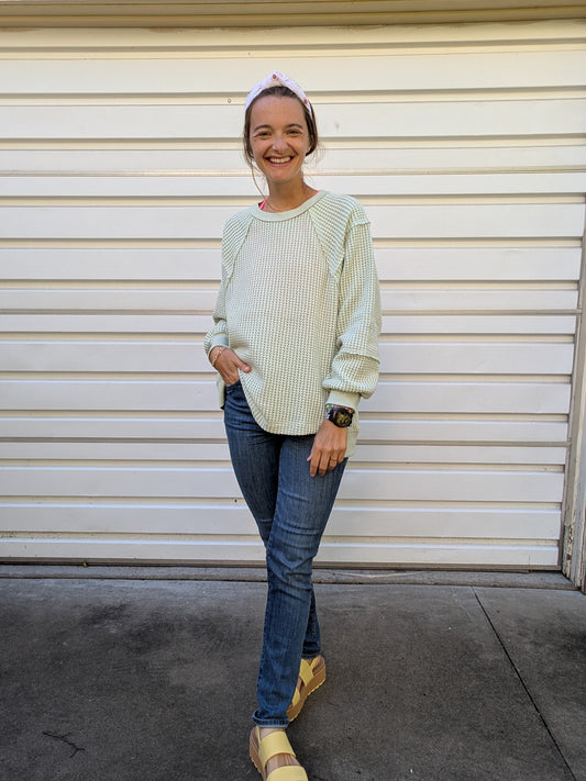 Sage & Sunday Waffle Knit Pullover