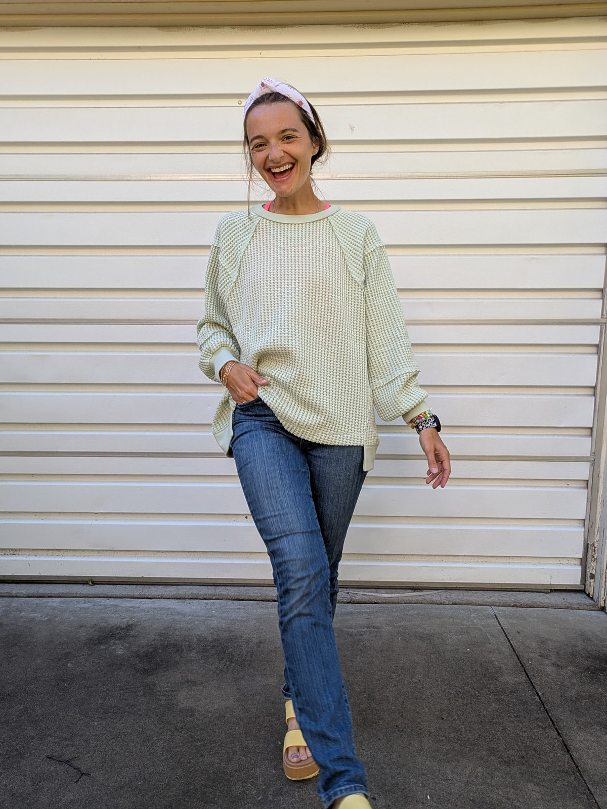 Sage & Sunday Waffle Knit Pullover