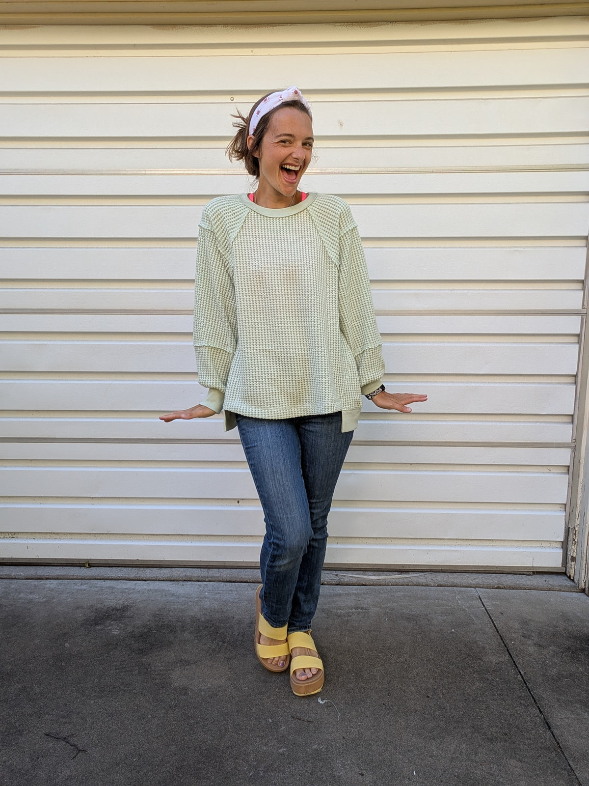 Sage & Sunday Waffle Knit Pullover