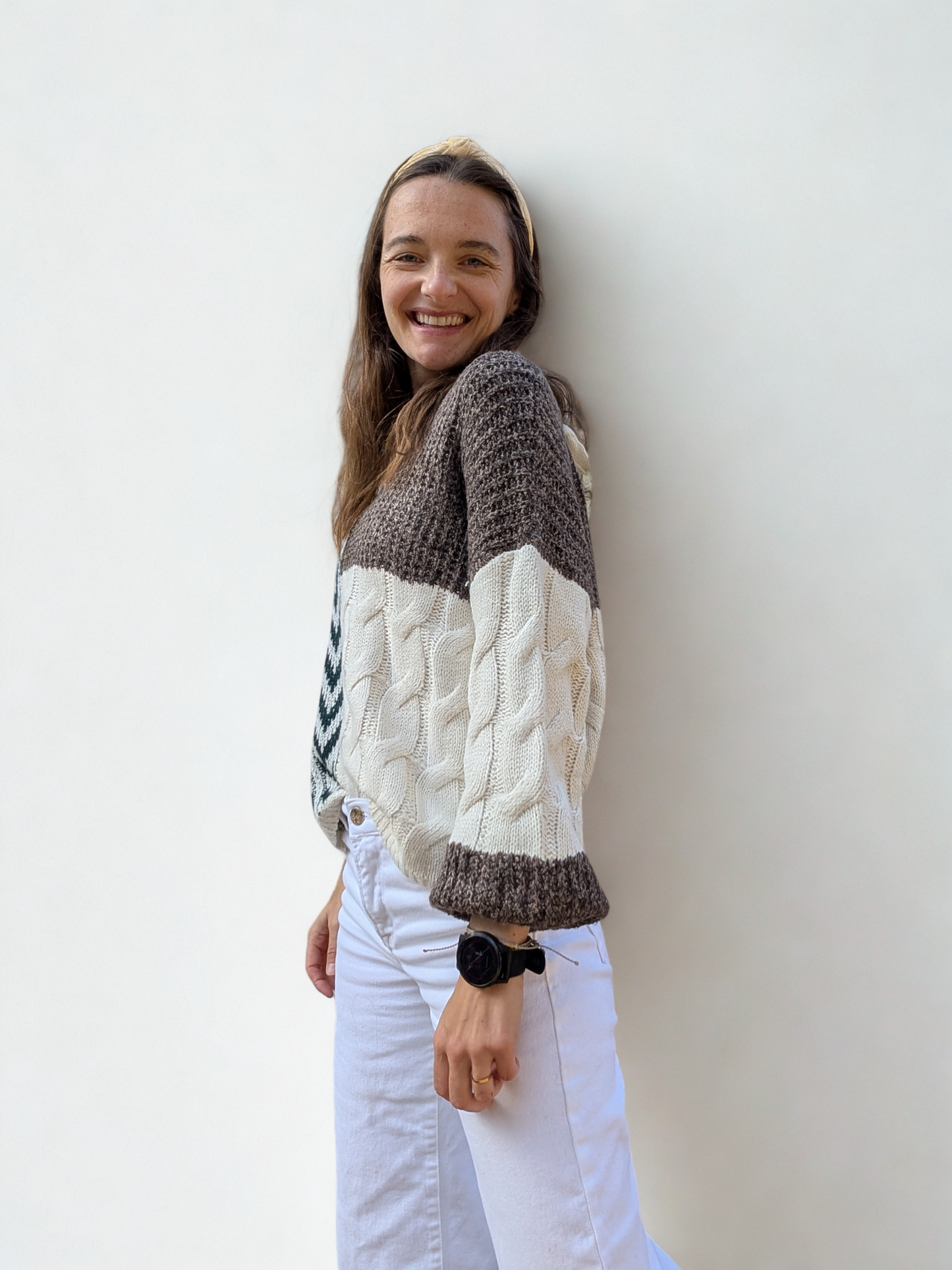 The Patchwork Geo-Knit Sweater