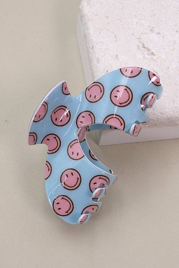Smiley Wishbone Hair Claw Clip