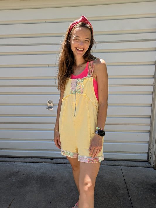 Sunnyside Floral Zipper Romper