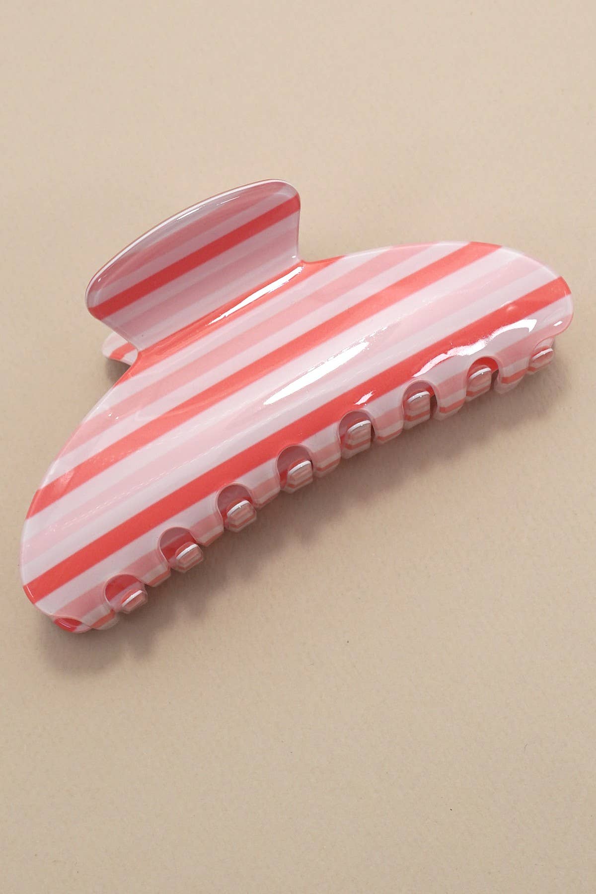 Striped Oval Claw Clips