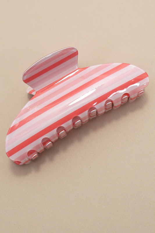 Striped Oval Claw Clips