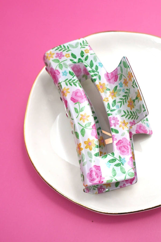 FLORAL DITSY HAIR CLAW CLIP