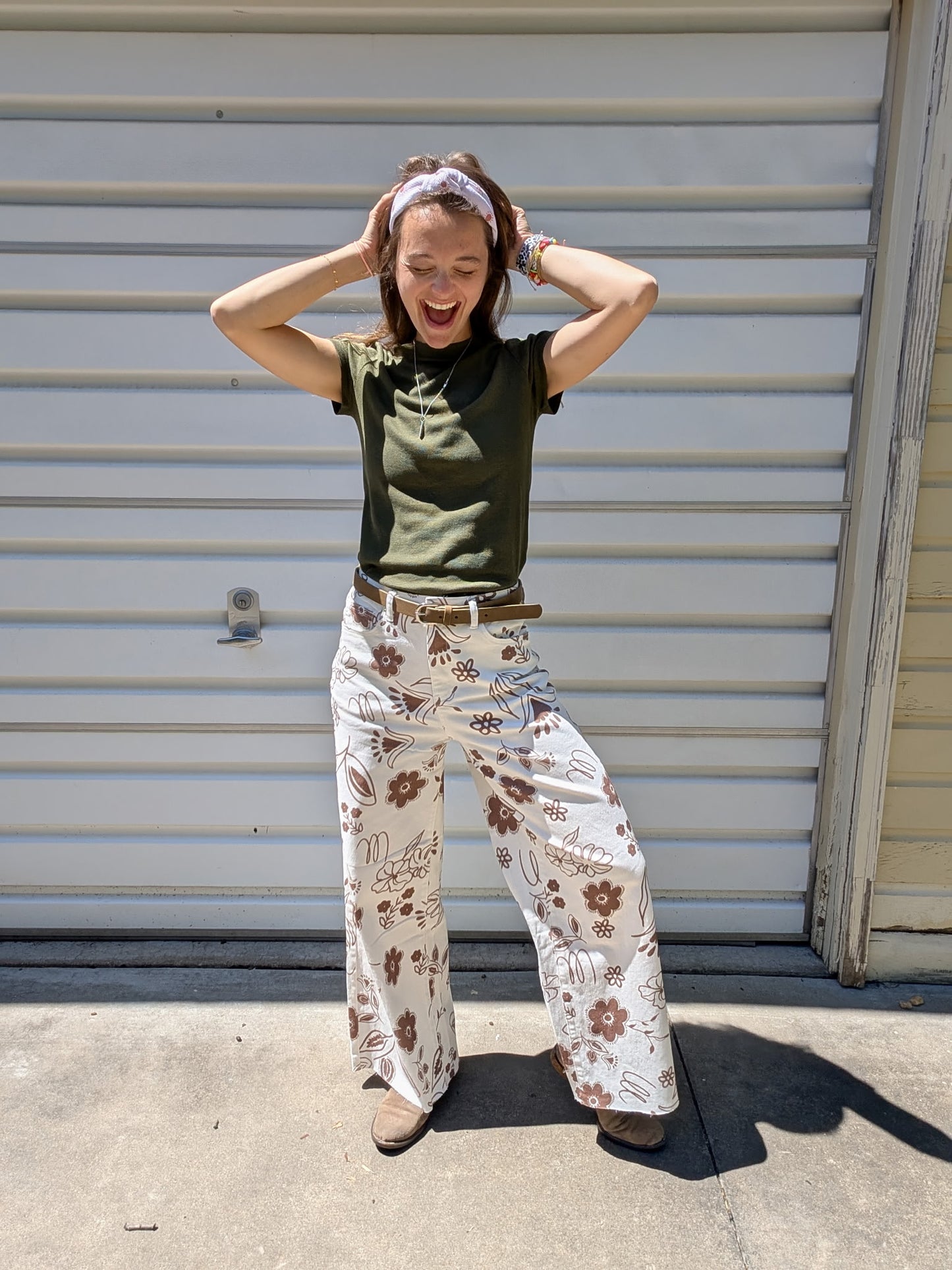 Mocha Meadows Wide-Leg Pants