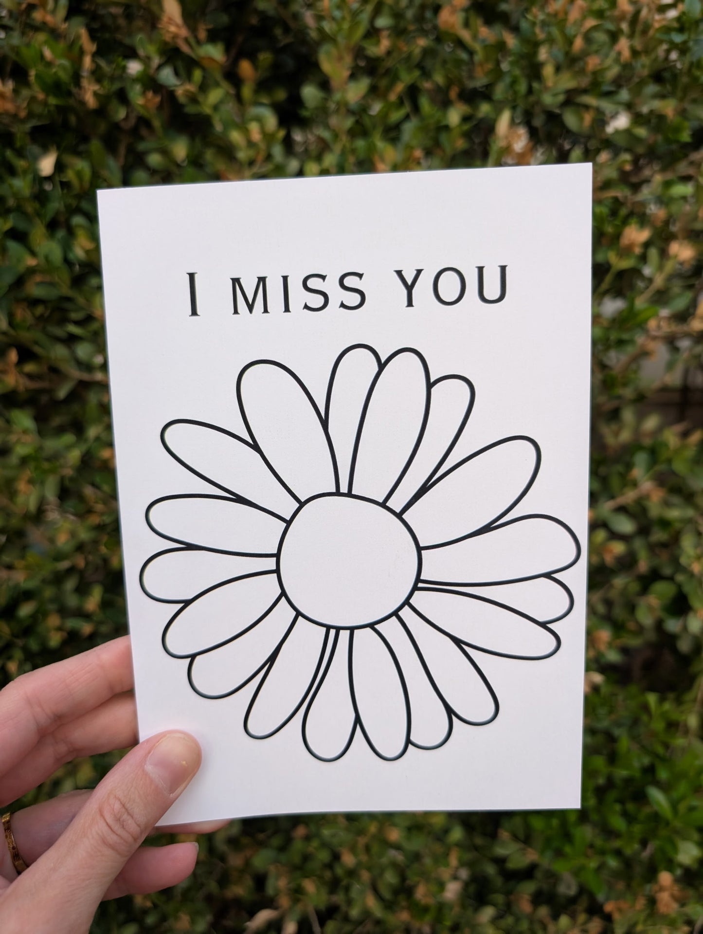 Color-Your-Own "I Miss You" Daisy