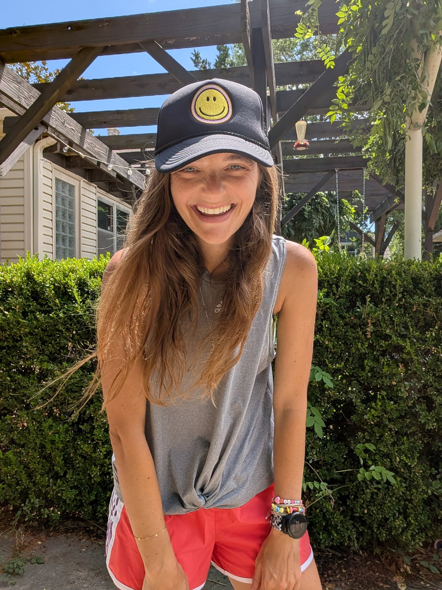 All Smiles Embroidered Trucker Hat