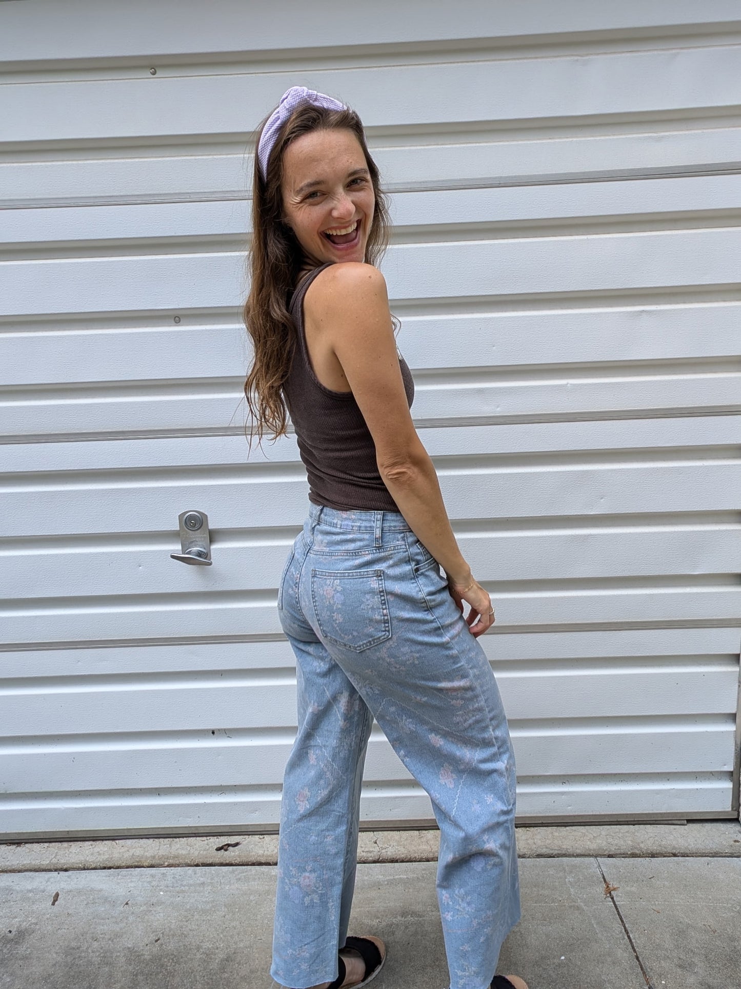 The Faded Memory Floral Denim Pants