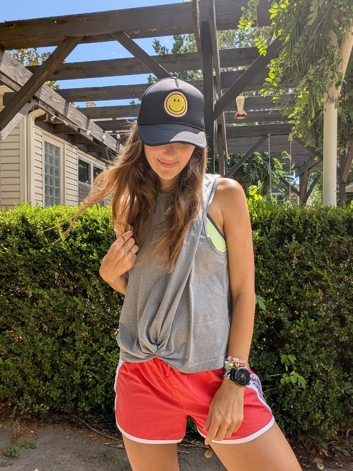 All Smiles Embroidered Trucker Hat