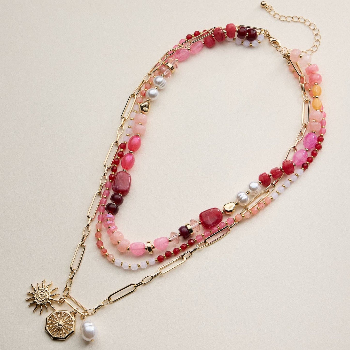 The Radiant Layered Charm Necklace - RESTOCK