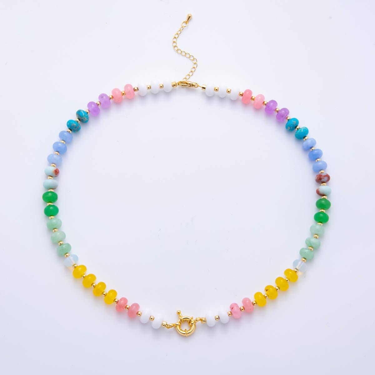 Sweet Confetti Gemstone Charm Necklace