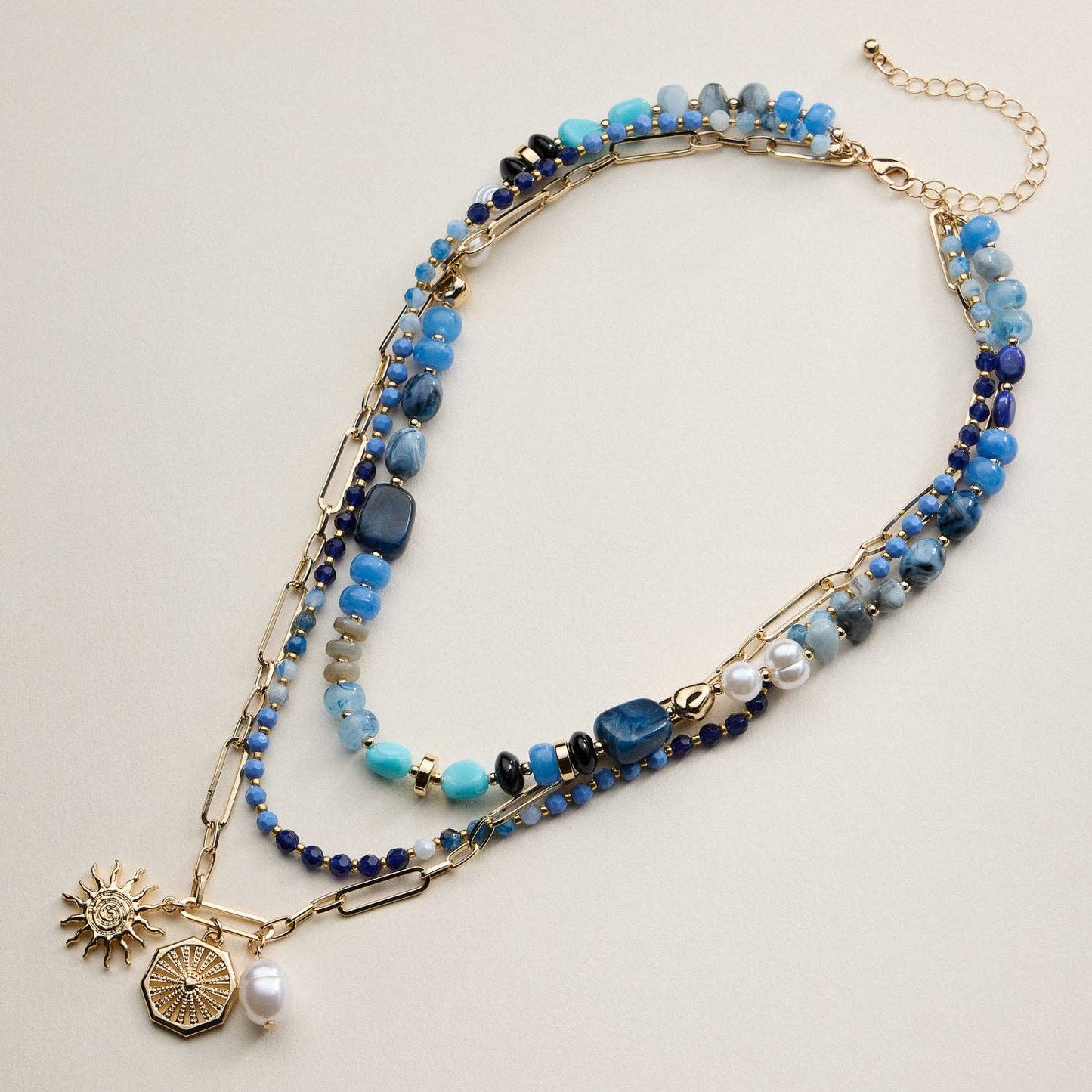 The Radiant Layered Charm Necklace - RESTOCK