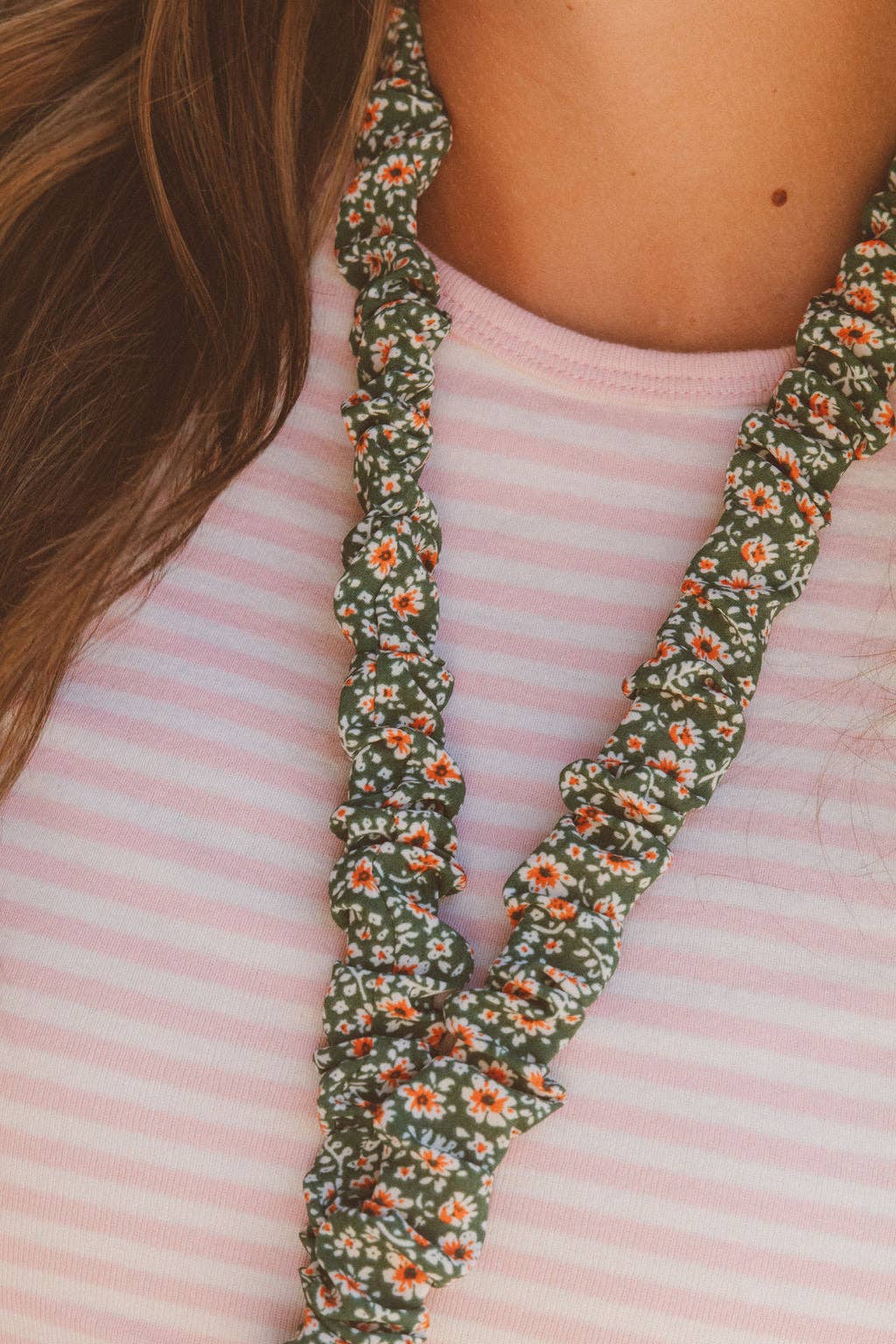 Green Floral Lanyard - RESTOCK