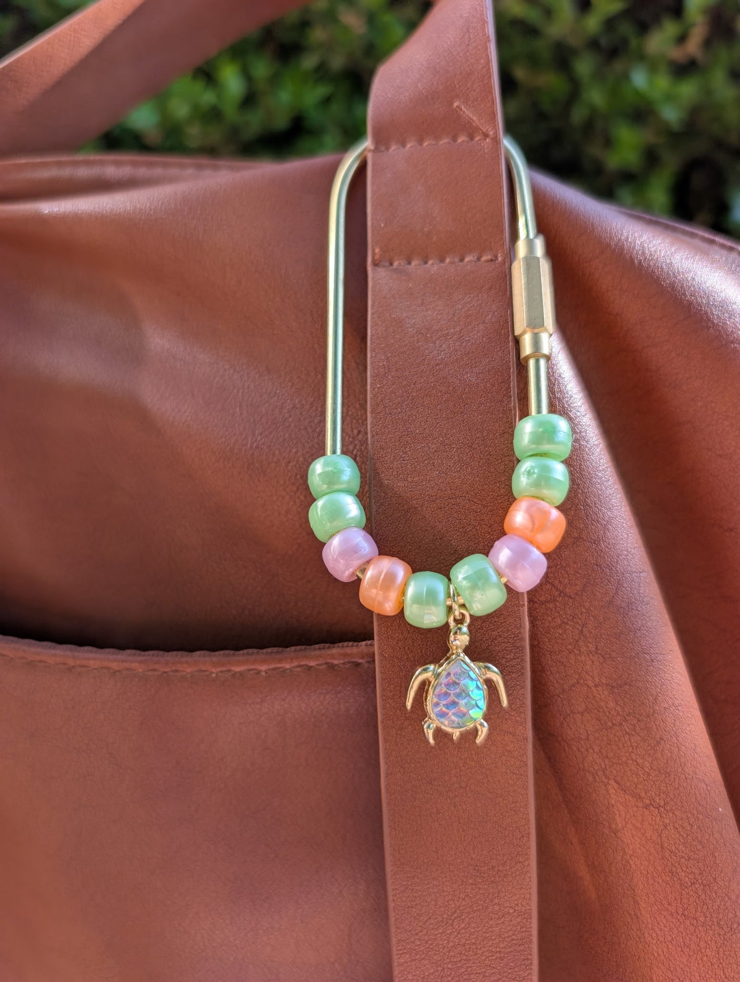 Iridescent Sea Turtle Bag Charm