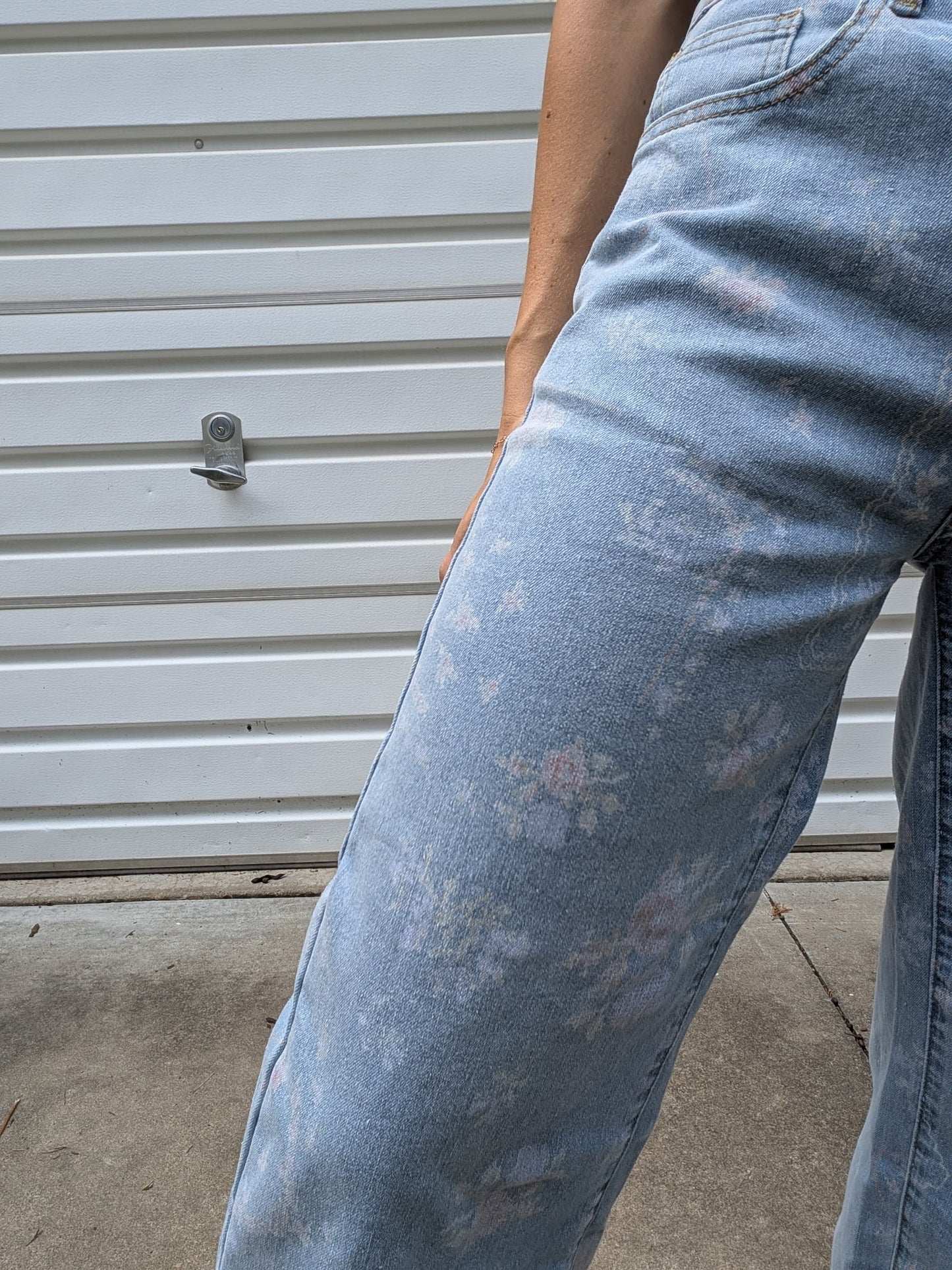 The Faded Memory Floral Denim Pants