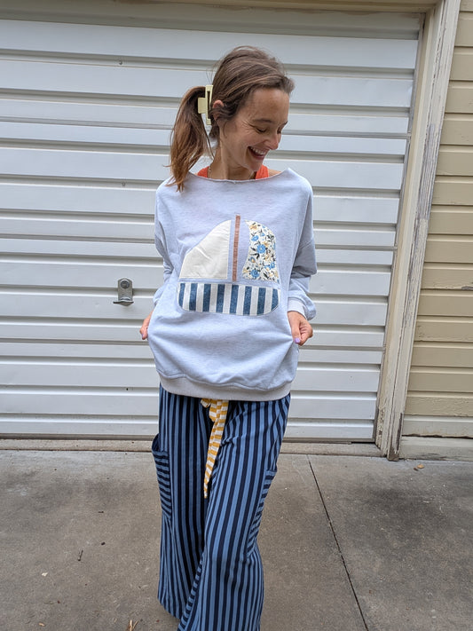 Coastal Calm Sailboat Sweatshirt