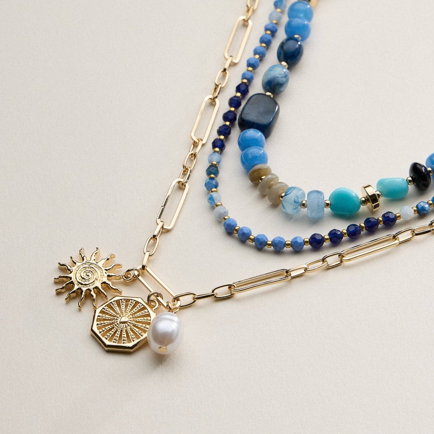The Radiant Layered Charm Necklace - RESTOCK