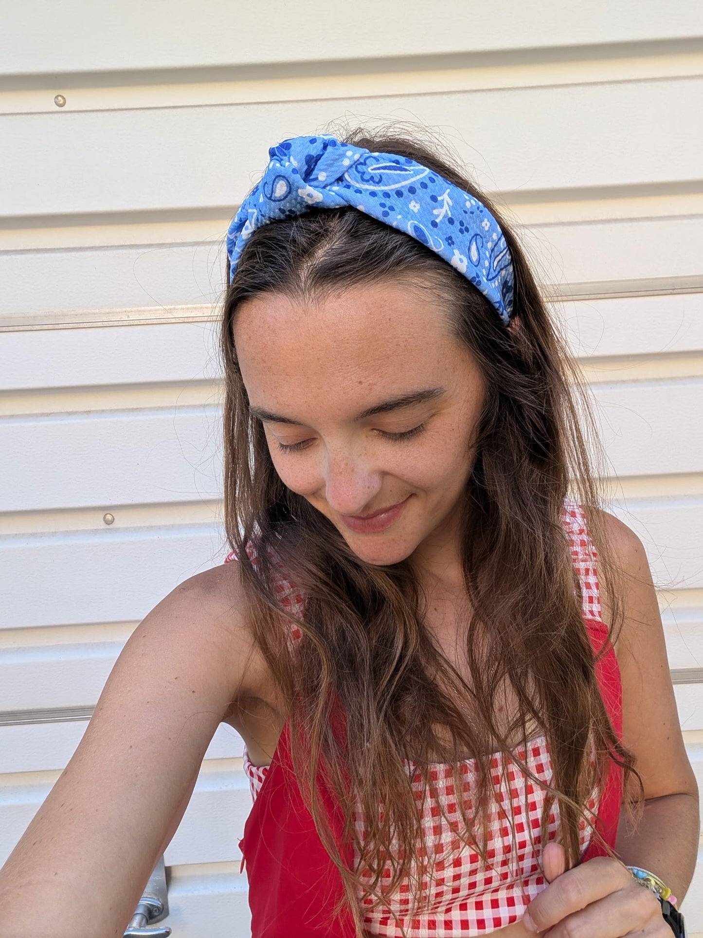 Blue Bandana Babe Structured Headband