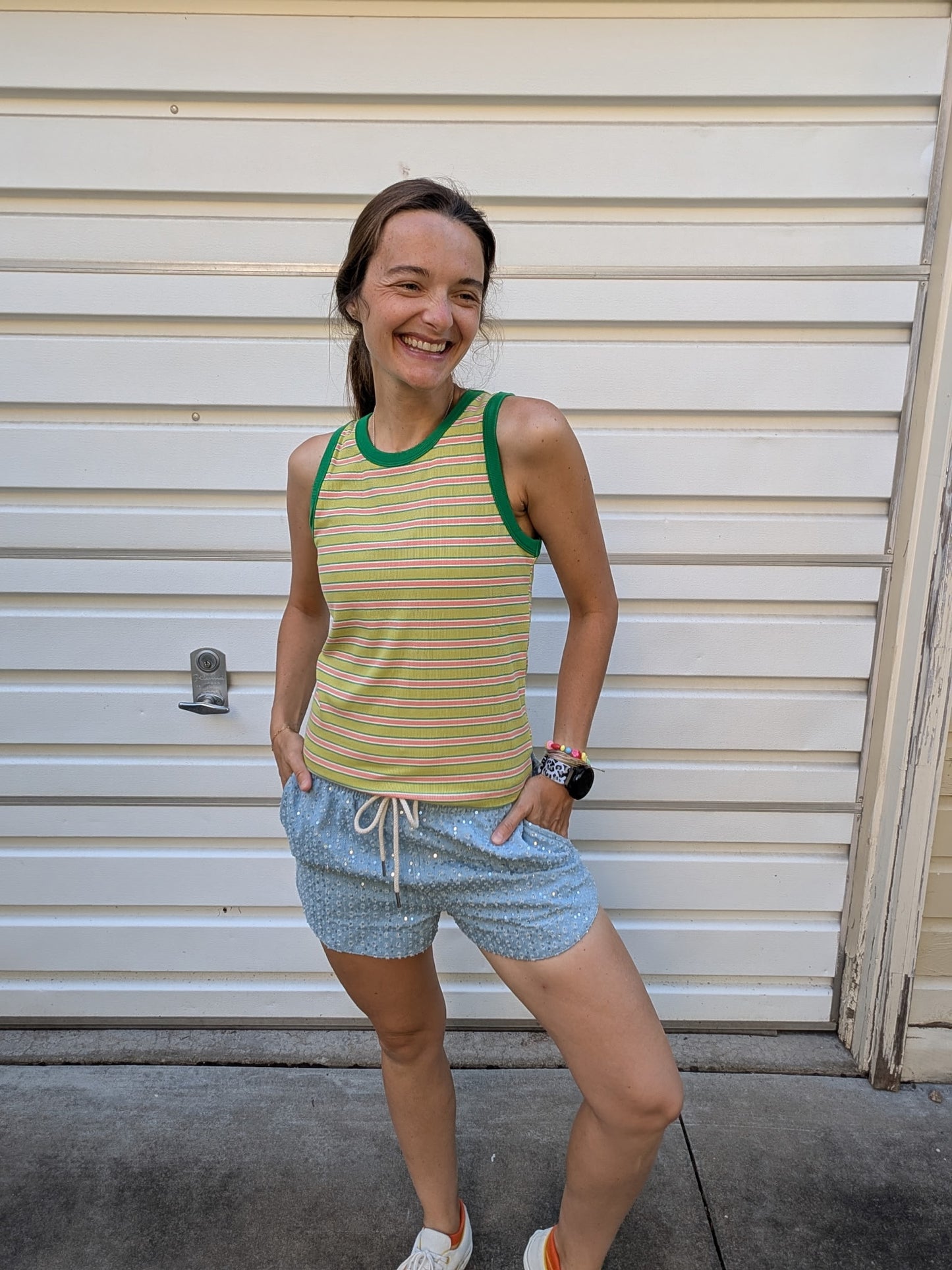The Happy Hour Striped Tank
