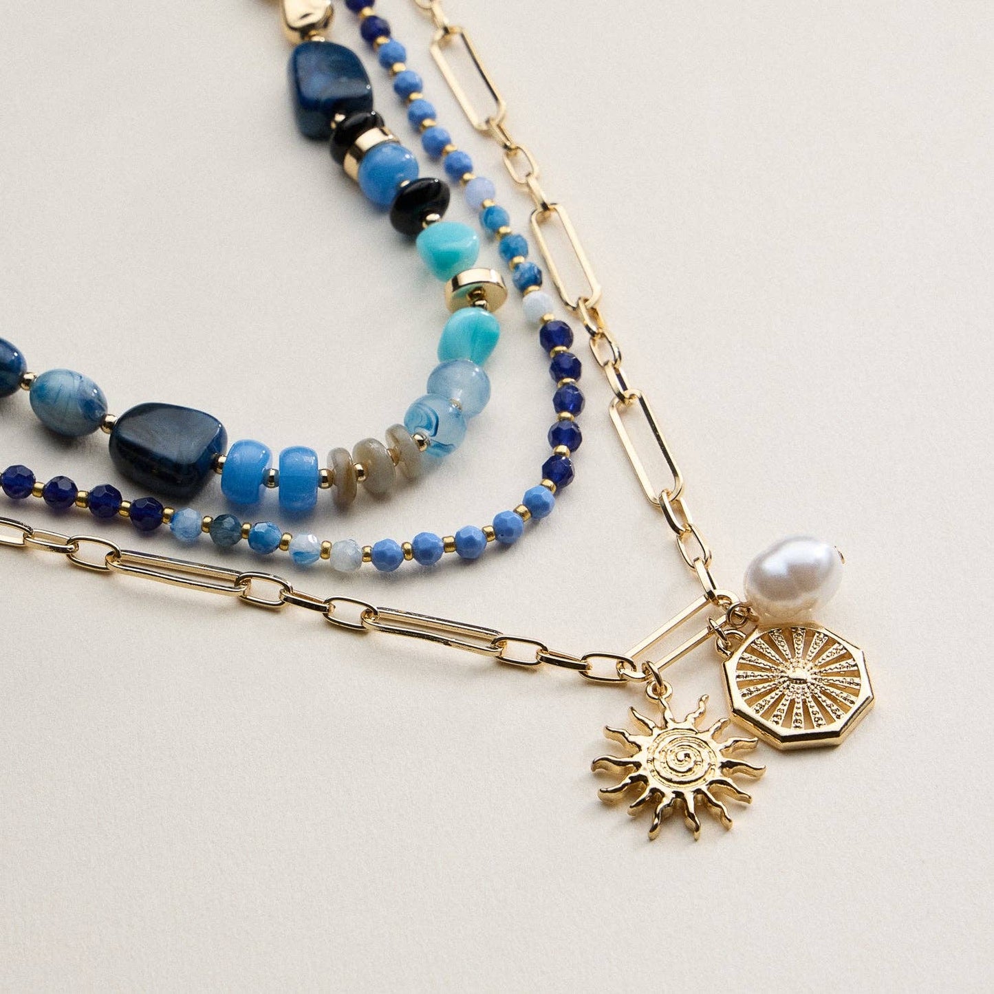 The Radiant Layered Charm Necklace - RESTOCK