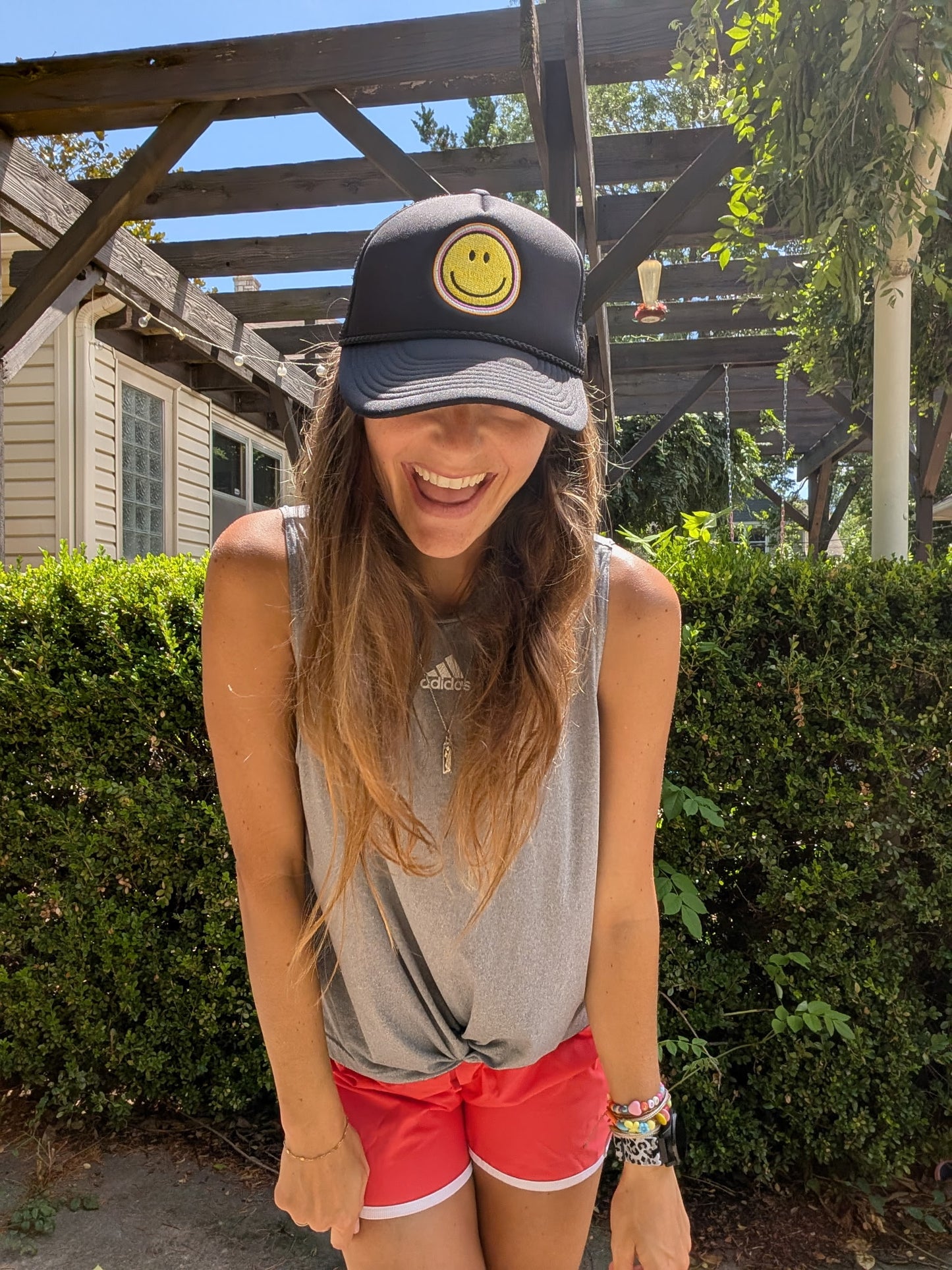 All Smiles Embroidered Trucker Hat